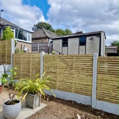 Modern Slatted Fencing